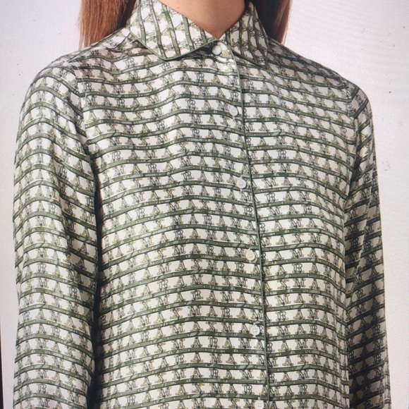 Max Mara Vampata Monogram Silk Shirt- Hard to find!